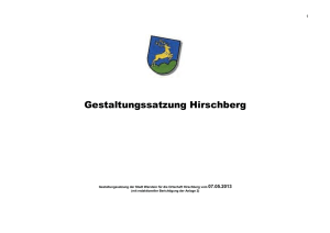 Gestaltungssatzung Hirschberg