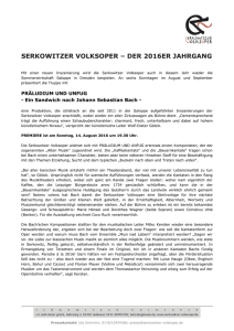 Pressemitteilung 2016 - Serkowitzer Volksoper