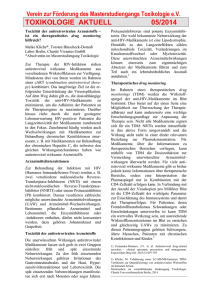 toxikologie aktuell 05/2014 - Masterstudiengang Toxikologie