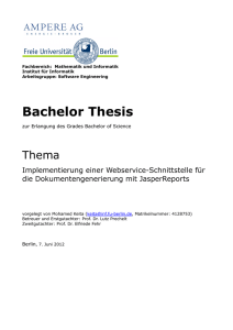 Bachelor Thesis - Institut für Informatik