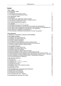 Inhaltsverzeichnis aus Französische Grammatik von