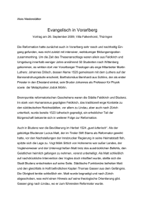Evangelisch in Vorarlberg - Evangelische Akademie Bad Boll