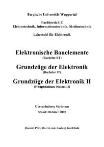 Skript (PDF-Format) - Lehrstuhl für Elektronik