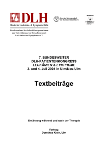 Textbeiträge - Deutsche Leukämie- und Lymphom