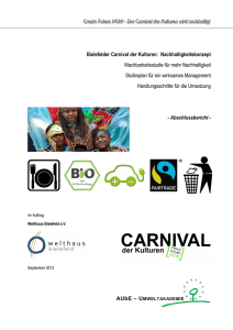 Bielefelder Carnival der Kulturen: Nachhaltigkeitskonzept