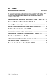 Zusammenfassung Biochemie WS 2003/04