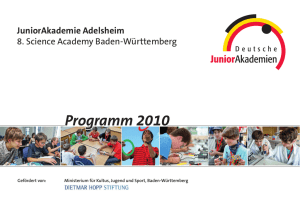Baden-Württemberg - Deutsche JuniorAkademien