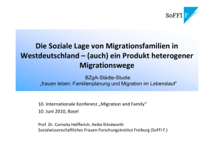 Die Soziale Lage von Migrationsfamilien in