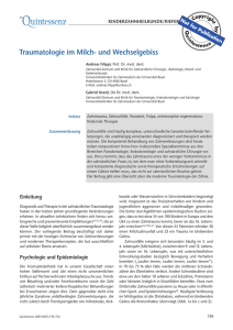 Traumatologie im Milch- und Wechselgebiss