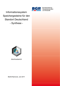 Informationssystem Speichergesteine für den - BGR