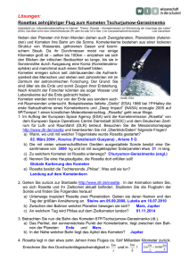 Lösungen: Rosettas zehnjähriger Flug zum Kometen Tschurjumow