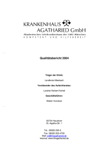 Qualitätsbericht 2004