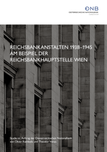 Reichsbankanstalten 1938–1945 am Beispiel der