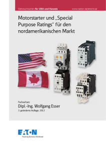 Motorstarter und „Special Purpose Ratings“