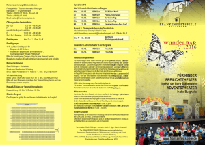 Kindertheaterprospekt 2016 - FRANKENFESTSPIELE Röttingen
