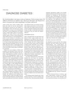 diagnose diabetes - UZH - Kommunikation