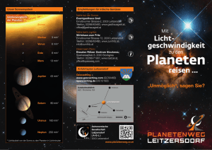 „Unmöglich“, sagen Sie? - Planetenweg Leitzersdorf