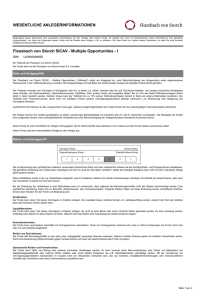 WESENTLICHE ANLEGERINFORMATIONEN Flossbach von Storch