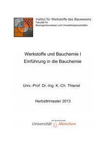 Einführung Bauchemie - Universität der Bundeswehr München