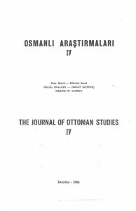 the journal of ottoman studies