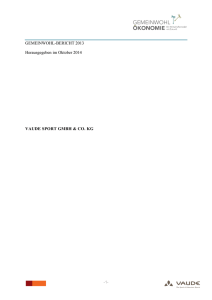 GWÖ-Bericht - VAUDE Nachhaltigkeitsbericht
