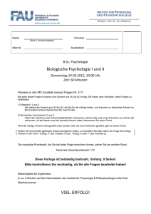 Biologische Psychologie I und II