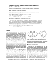 Dinukleare cofaciale Metallocyclen mit Kupfer und Nickel: Synthese