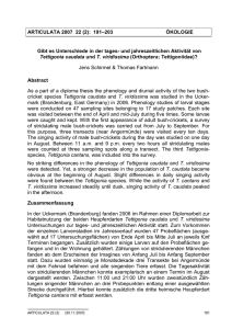 ARTICULATA 2007 22 (2) - Thomas Fartmann | Biodiversität und