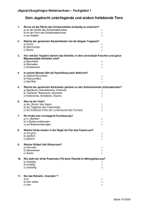 FG 1 Wildtierkunde Prüfungsfragen 2005