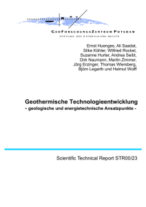 Geothermische Technologieentwicklung : geologische