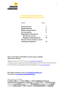 1 ERGÄNZENDE INFORMATIONEN ZUR