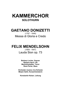 Gaetano Donizetti - Kammerchor Solothurn