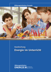 Handreichung zum - Bildungsinitiative Energie
