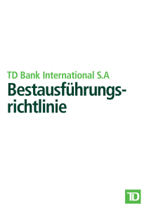 Bestausführungsrichtlinie - TD Direct Investing International