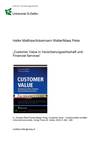 Customer Value in Versicherungswirtschaft und Financial Services