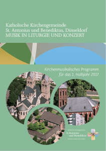 Kirchenmusikprogramm 1. Halbjahr 2017