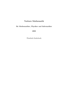 Vorkurs - pdf-file - Fachbereich Mathematik und Informatik