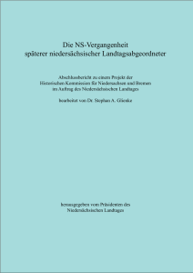 Die NS-Vergangenheit späterer niedersächsischer