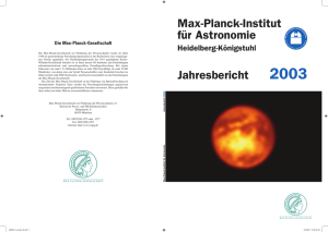 MPIA Jahresbericht 2003 - Max-Planck