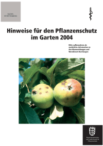 Hinweise für den Pflanzenschutz im Garten 2004