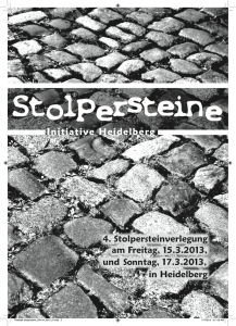 - Stolpersteine für Heidelberg