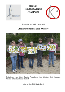 Hector- Kinderakademie Crailsheim „Natur im Herbst und Winter“