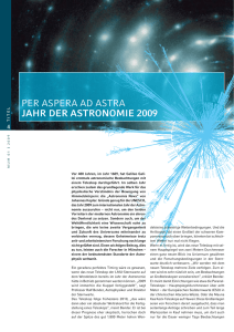 Per asPera ad astra Jahr der astronomie 2009