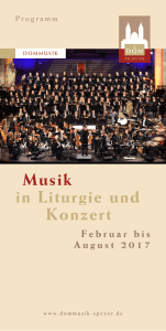 Dommusik-Flyer - Dom zu Speyer