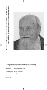 Komponistenporträt Anton Matasovsky