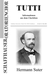 Hermann Suter - Oratorienchor Schaffhausen