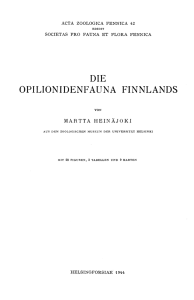 die opilionidenfauna finnlands