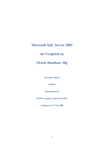 Microsoft SQL Server 2005 im Vergleich zu Oracle