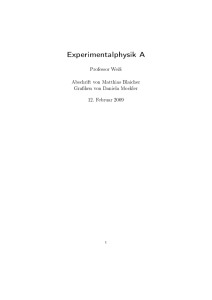 Experimentalphysik 1 Skript