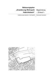 Bebauungsplan „Erweiterung Wohnpark Habichtsbach“